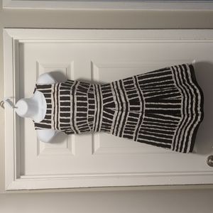 Black and white geometric dress